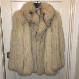 White fox fur jacket